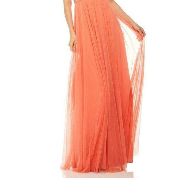 Sherri Hill 52797 Prom Dress Orange Size 6 - Picture 2 of 6